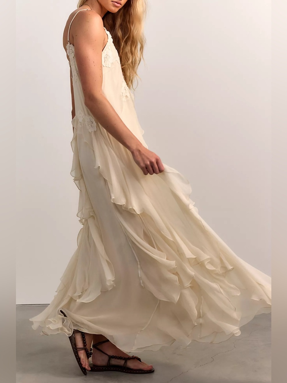 Nigel Preston Floating Angel Chiffon Maxi Dress
